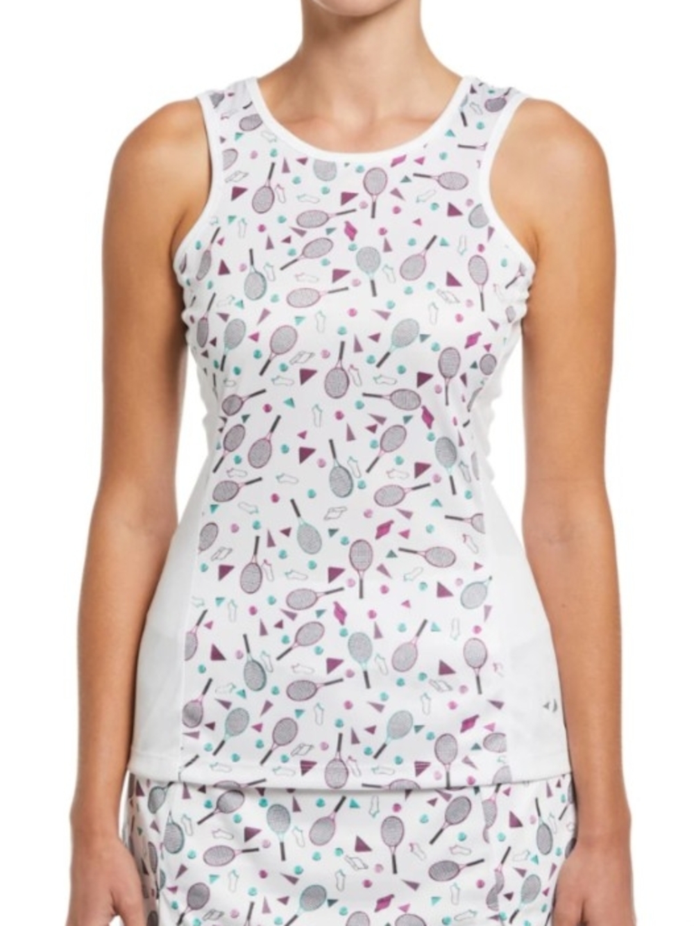 NWT Grand Slam USA Pickleball Racerback Tank Top - Racket Print - Large L
